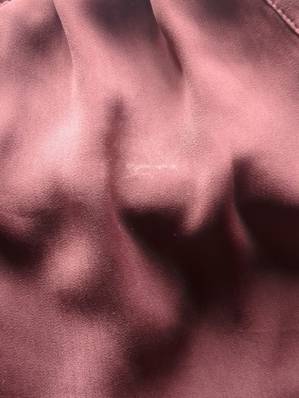 Batwing V-Neck Button-Front Blouse - Dusty Plum - Picture 10 of 11